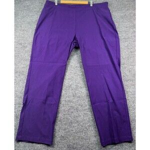 Draper’s & Damon’s 2X Purple Stretch Pants Women’s Pull-On Rayon Blend